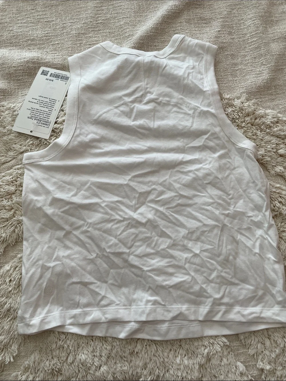 Nwt lululemon classic-fit Cotton Blend Tank Size 2